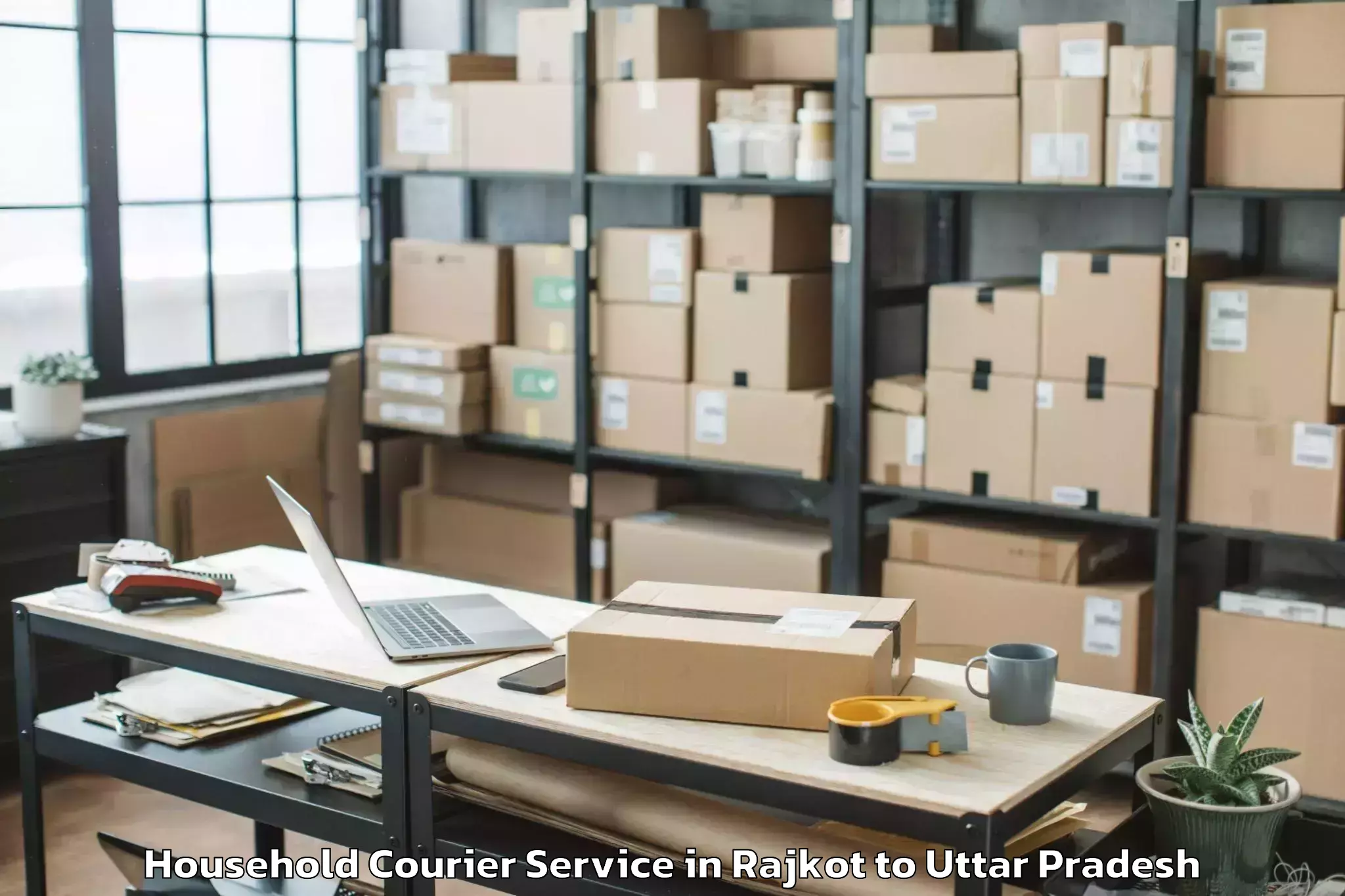 Top Rajkot to Korai Household Courier Available